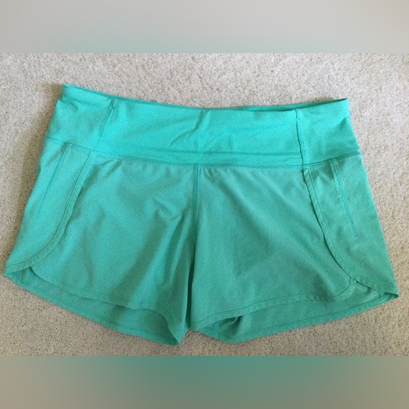 lululemon athletica Shorts Lululemon Teal Running Shorts Poshmark